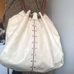 Boho bag vintage style in white